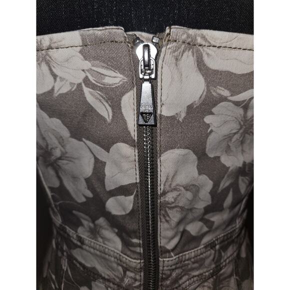 NWOT Guess Womens Size Medium Tan Chloe Dress Denim Stretch Fitted Bodice - Picture 7 of 12